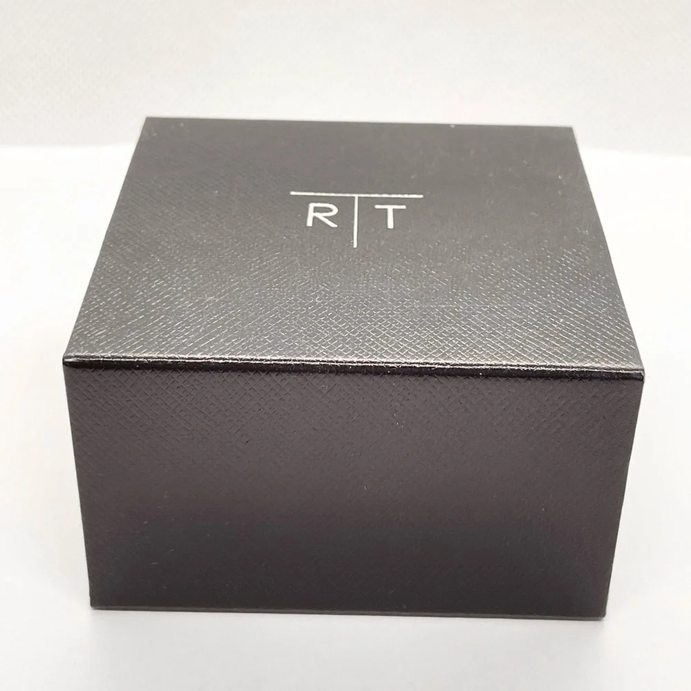 R|T by Robert Tateossian London Swarovski Blue Crystal Cufflinks Rhodium w Box